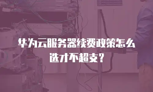 华为云服务器续费政策怎么选才不超支？