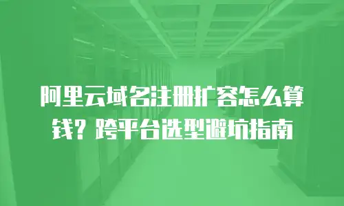 阿里云域名注册扩容怎么算钱？跨平台选型避坑指南