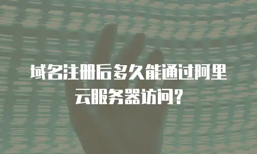 域名注册后多久能通过阿里云服务器访问？