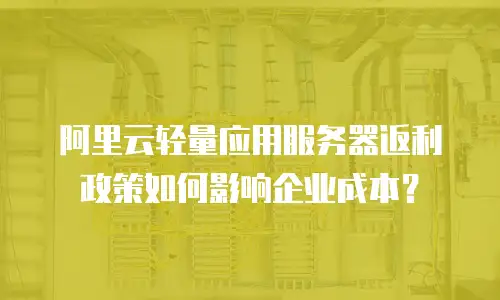 阿里云轻量应用服务器返利政策如何影响企业成本？