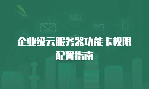 企业级云服务器功能卡权限配置指南