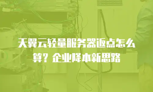 天翼云轻量服务器返点怎么算？企业降本新思路