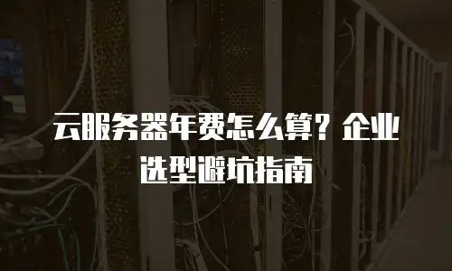 云服务器年费怎么算？企业选型避坑指南