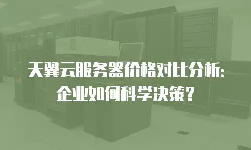 天翼云服务器价格对比分析：企业如何科学决策？