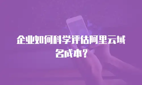 企业如何科学评估阿里云域名成本？