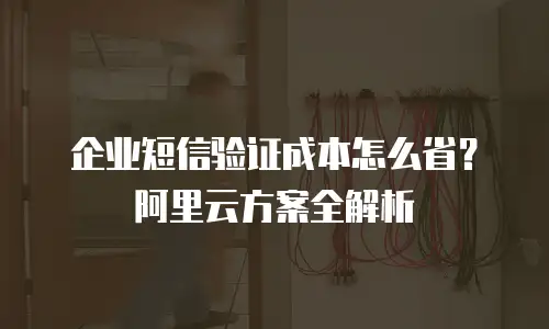 企业短信验证成本怎么省？阿里云方案全解析