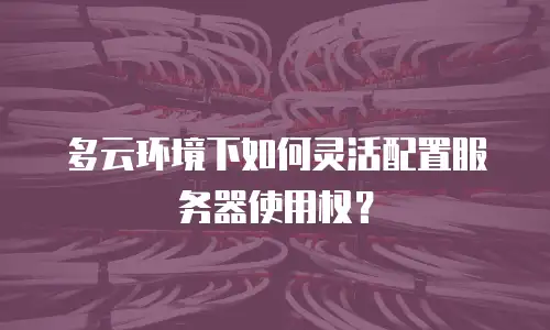 多云环境下如何灵活配置服务器使用权？