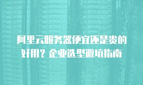 阿里云服务器便宜还是贵的好用？企业选型避坑指南