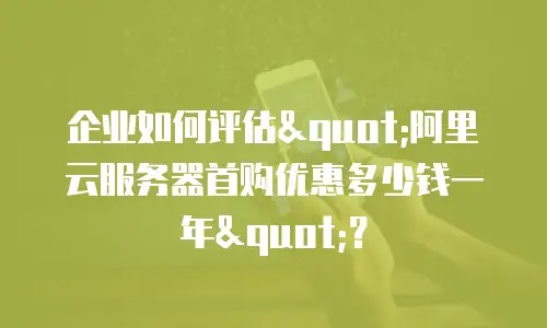 企业如何评估"阿里云服务器首购优惠多少钱一年"？