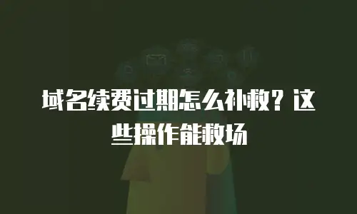 域名续费过期怎么补救？这些操作能救场