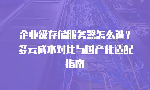 企业级存储服务器怎么选？多云成本对比与国产化适配指南