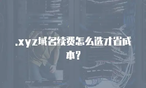 .xyz域名续费怎么选才省成本？