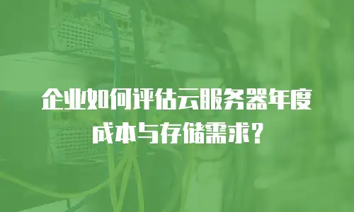 企业如何评估云服务器年度成本与存储需求？