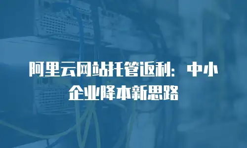 阿里云网站托管返利：中小企业降本新思路