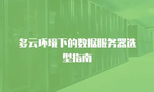 多云环境下的数据服务器选型指南