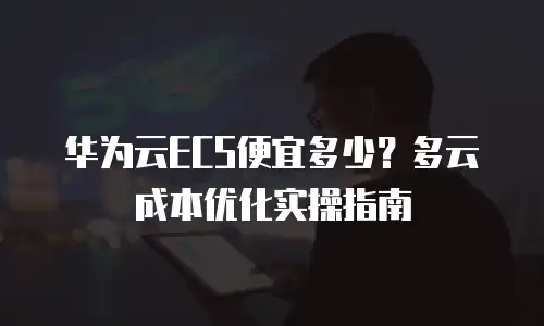 华为云ECS便宜多少？多云成本优化实操指南