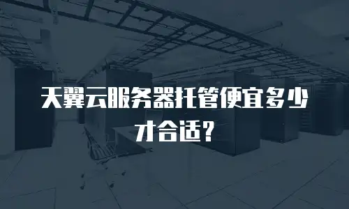 天翼云服务器托管便宜多少才合适？