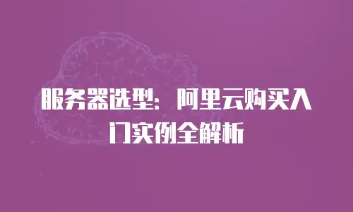 服务器选型：阿里云购买入门实例全解析