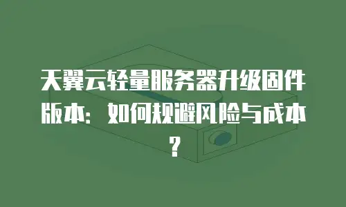 天翼云轻量服务器升级固件版本：如何规避风险与成本？