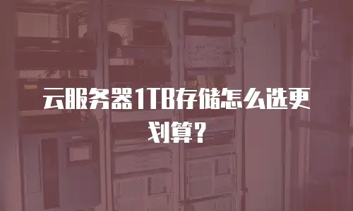 云服务器1TB存储怎么选更划算？