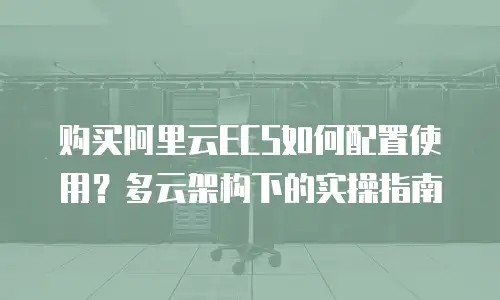 购买阿里云ECS如何配置使用？多云架构下的实操指南