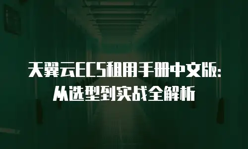 天翼云ECS租用手册中文版：从选型到实战全解析