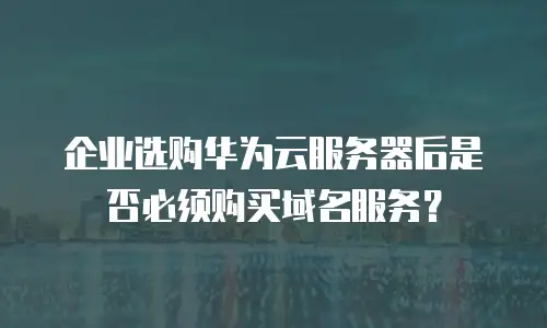 企业选购华为云服务器后是否必须购买域名服务？