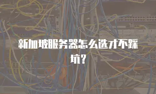 新加坡服务器怎么选才不踩坑？