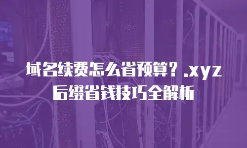 域名续费怎么省预算？.xyz后缀省钱技巧全解析