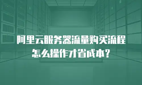 阿里云服务器流量购买流程怎么操作才省成本？