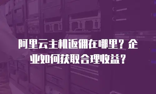 阿里云主机返佣在哪里？企业如何获取合理收益？
