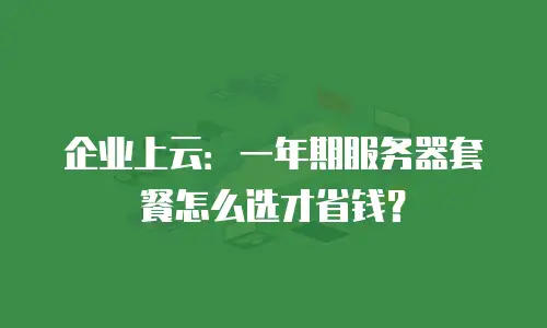 企业上云：一年期服务器套餐怎么选才省钱？