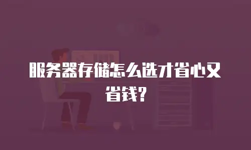 服务器存储怎么选才省心又省钱？