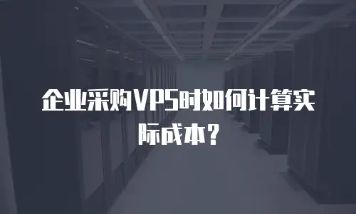企业采购VPS时如何计算实际成本？