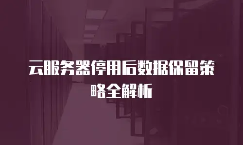 云服务器停用后数据保留策略全解析