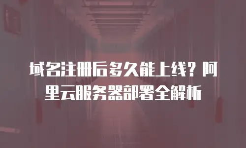 域名注册后多久能上线？阿里云服务器部署全解析