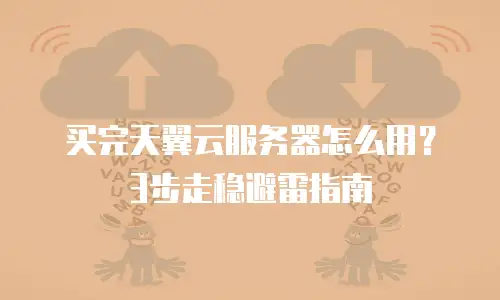 买完天翼云服务器怎么用？3步走稳避雷指南