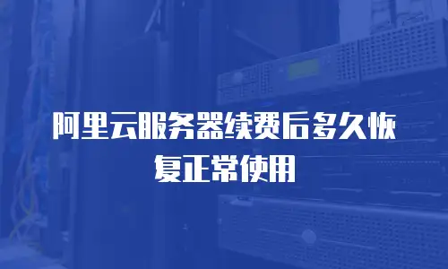 阿里云服务器续费后多久恢复正常使用