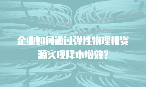 企业如何通过弹性物理机资源实现降本增效？
