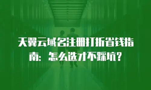 天翼云域名注册打折省钱指南：怎么选才不踩坑？