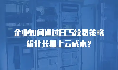 企业如何通过ECS续费策略优化长期上云成本？