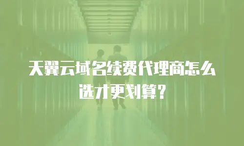 天翼云域名续费代理商怎么选才更划算？