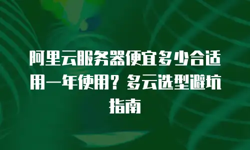 阿里云服务器便宜多少合适用一年使用？多云选型避坑指南