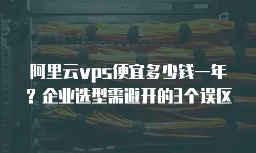 阿里云vps便宜多少钱一年？企业选型需避开的3个误区