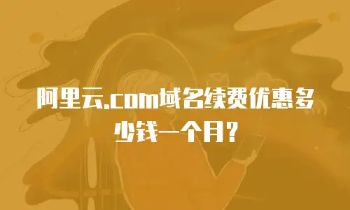 阿里云.com域名续费优惠多少钱一个月？