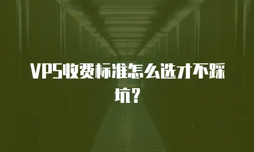 VPS收费标准怎么选才不踩坑？