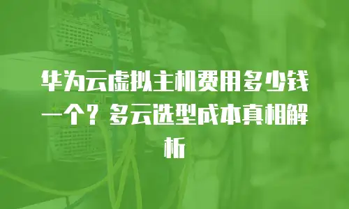 华为云虚拟主机费用多少钱一个？多云选型成本真相解析