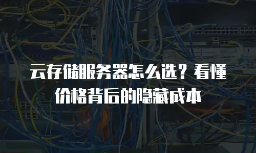 云存储服务器怎么选？看懂价格背后的隐藏成本