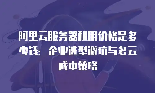 阿里云服务器租用价格是多少钱：企业选型避坑与多云成本策略
