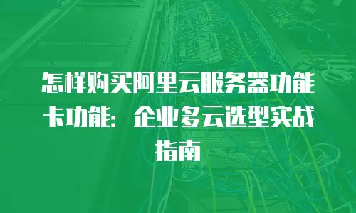 怎样购买阿里云服务器功能卡功能：企业多云选型实战指南